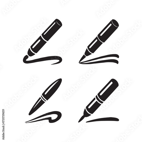 Eyeliner Solid Beauty Icons Pack