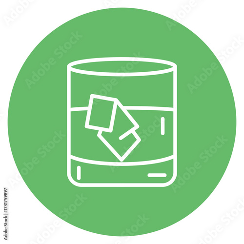 Whiskey glass icon vector image. Can be used for Fathers Day.