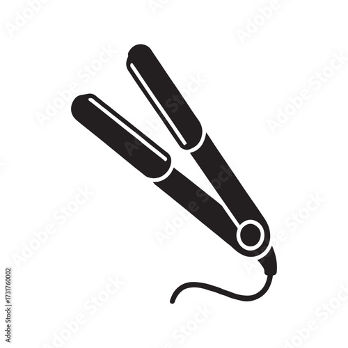 Hair Straightener Solid Salon Icon