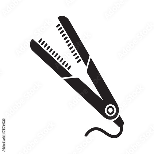 Hair Straightener Solid Hair Styling Icon