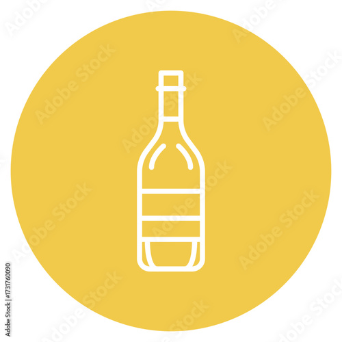 Wine bottle icon vector image. Can be used for Fathers Day.