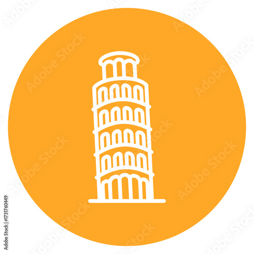 Leaning Tower icon vector image. Can be used for Italy.