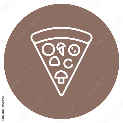 Pizza Slice icon vector image. Can be used for Italy.
