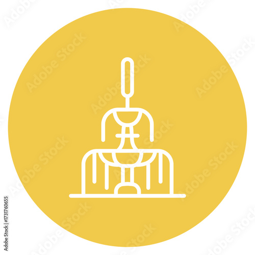 Trevi Fountain icon vector image. Can be used for Italy.