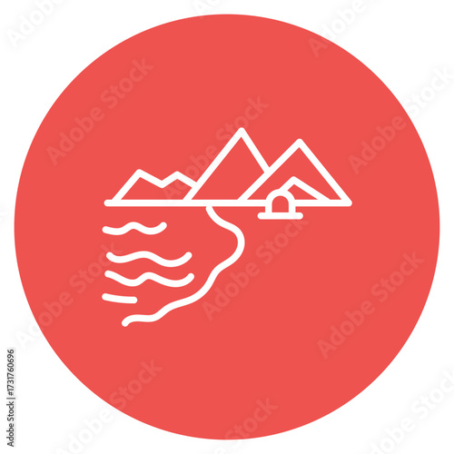 Amalfi Coastline icon vector image. Can be used for Italy.