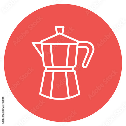 Italian Coffee Pot icon vector image. Can be used for Italy.