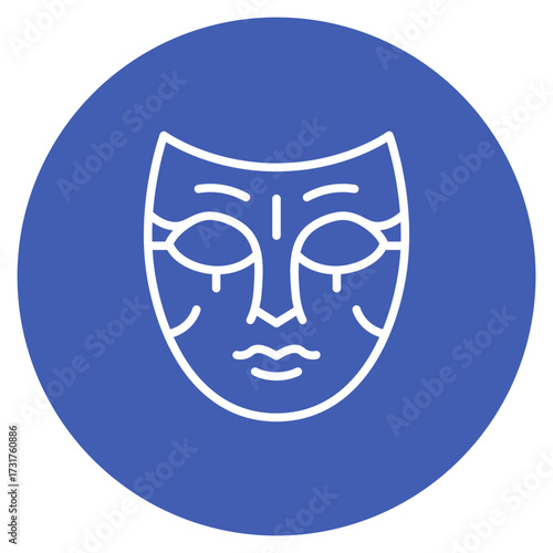 Italian Opera Mask icon vector image. Can be used for Italy.