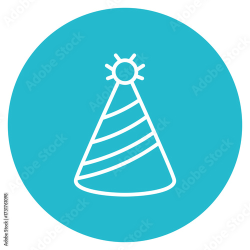 Party Hat icon vector image. Can be used for Festa Junina.