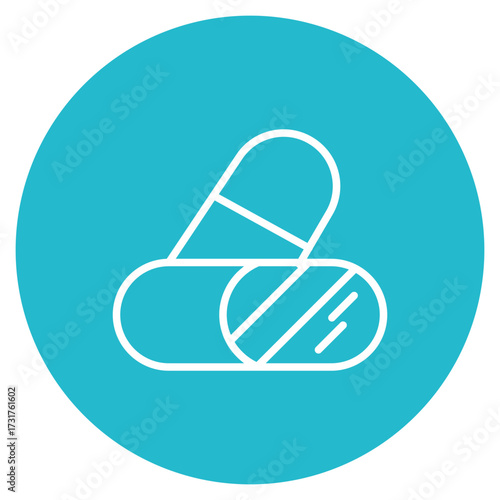 Antibiotic Pills icon vector image. Can be used for Infectious Diseases.