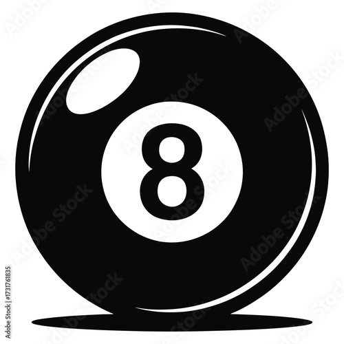 black billiard ball