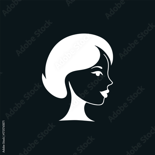 Minimal Vector Female Face Design – Elegant and Simple Woman Portrait Line Art for Beauty, Fashion, Skincare, Cosmetics, Branding, Posters, and Digital Projects