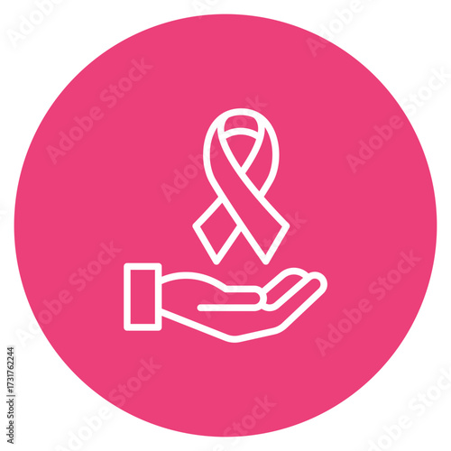 Cancer Fundraising icon vector image. Can be used for Chemotherapy.