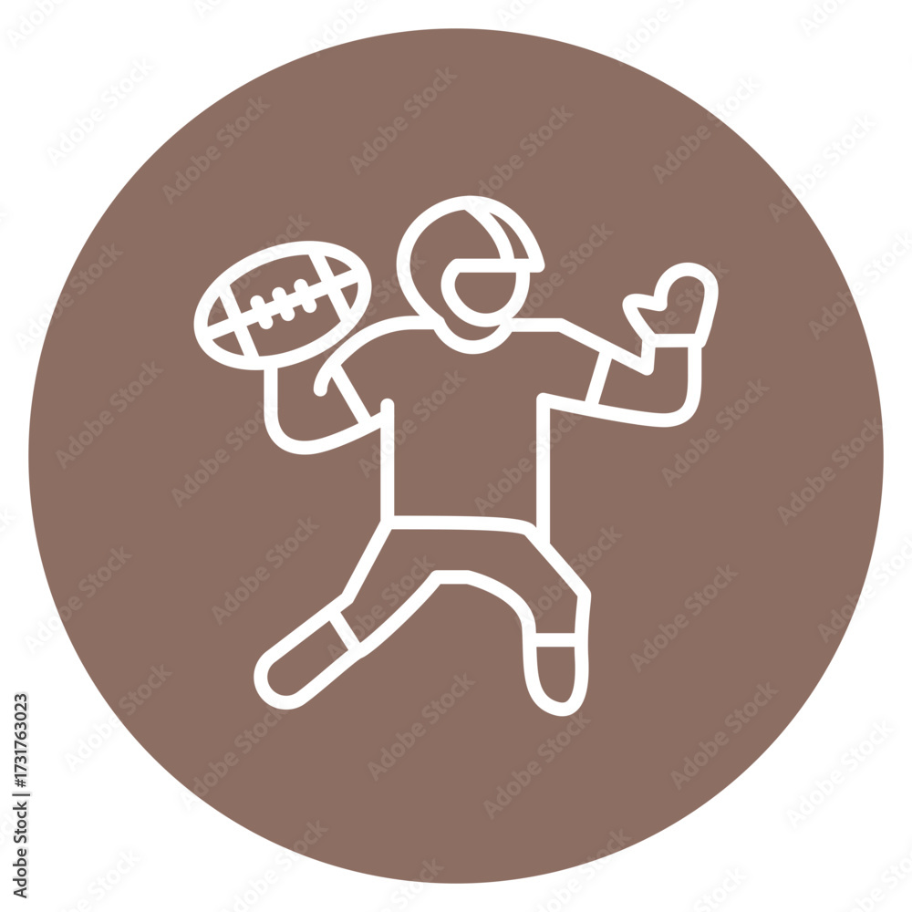 Fototapeta premium Quarterback icon vector image. Can be used for Rugby.