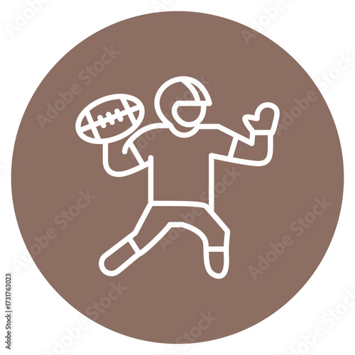 Quarterback icon vector image. Can be used for Rugby.