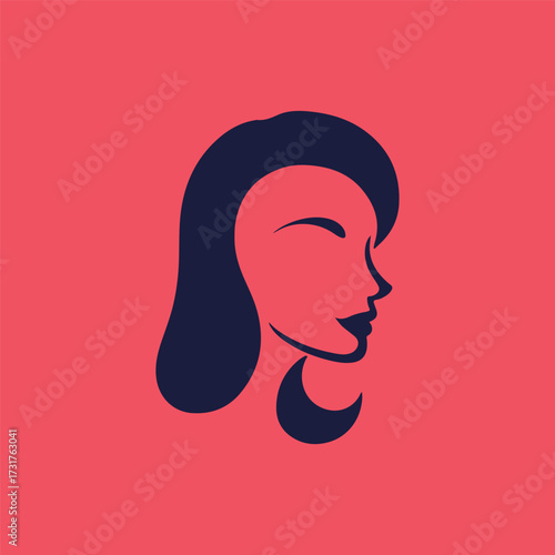 Minimal Vector Female Face Design – Elegant and Simple Woman Portrait Line Art for Beauty, Fashion, Skincare, Cosmetics, Branding, Posters, and Digital Projects