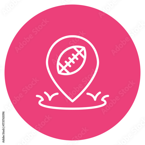Rugby Location icon vector image. Can be used for Rugby.