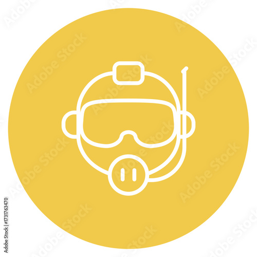 Diving Helmet icon vector image. Can be used for Ocean.