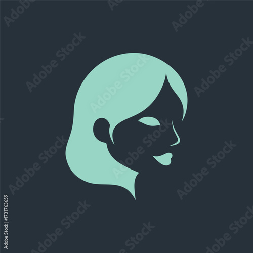 Minimal Vector Female Face Design – Elegant and Simple Woman Portrait Line Art for Beauty, Fashion, Skincare, Cosmetics, Branding, Posters, and Digital Projects