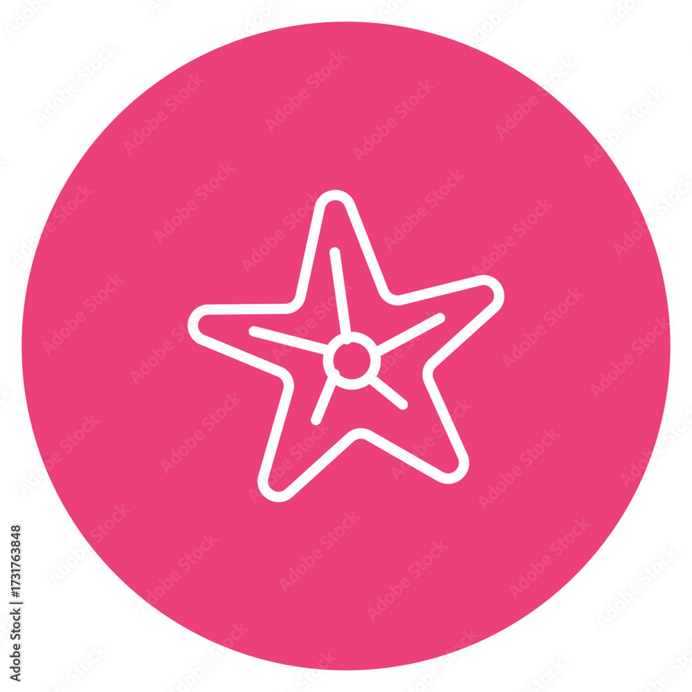 Fototapeta premium Starfish icon vector image. Can be used for Ocean.