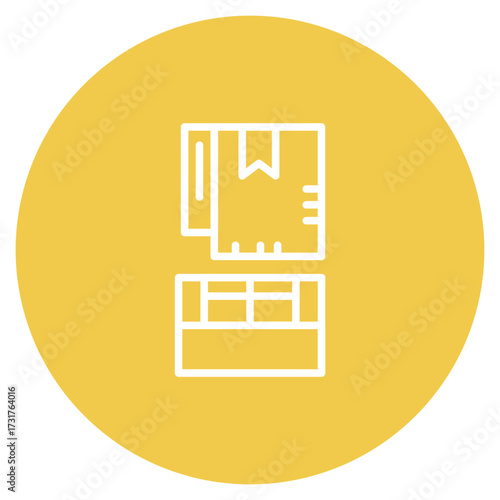 Pallet icon vector image. Can be used for Warehouse.