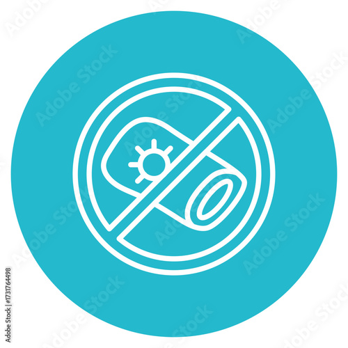 Antibacterial Fabric icon vector image. Can be used for Fabric Features.