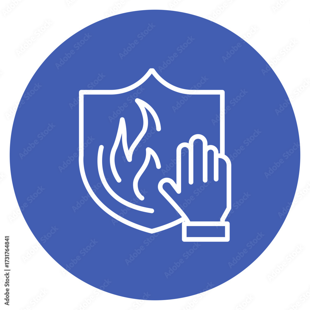 Obraz premium Fireproof icon vector image. Can be used for Fabric Features.