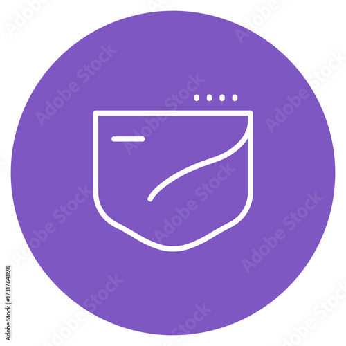 Pocket icon vector image. Can be used for Fabric Features.