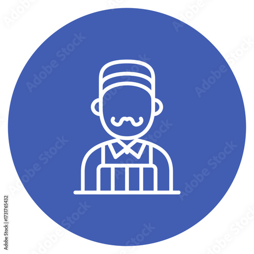 Shopkeeper icon vector image. Can be used for Supermarket.