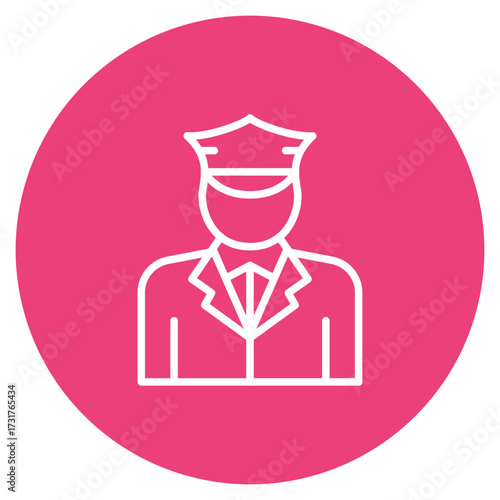 Security Guard icon vector image. Can be used for Supermarket.