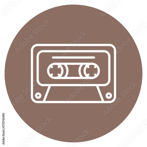 Cassette icon vector image. Can be used for Instrument.