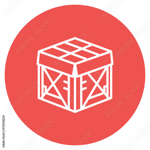 Crate box icon vector image. Can be used for Manufacturing.