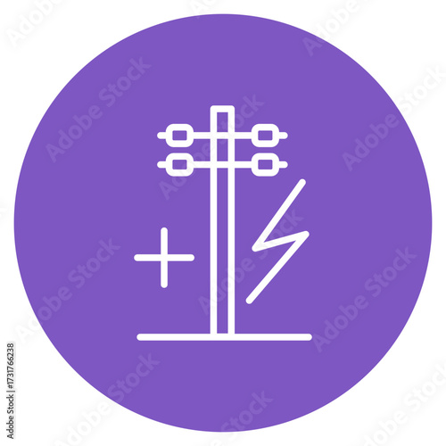 Electricity icon vector image. Can be used for Manufacturing.