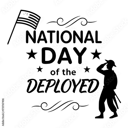 NATIONAL DAY OF THE DEPLOYED vector illustration