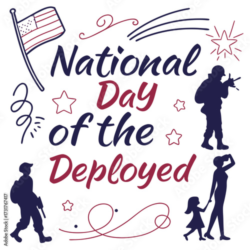 NATIONAL DAY OF THE DEPLOYED vector illustration