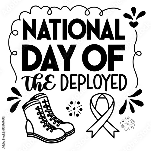 NATIONAL DAY OF THE DEPLOYED vector illustration