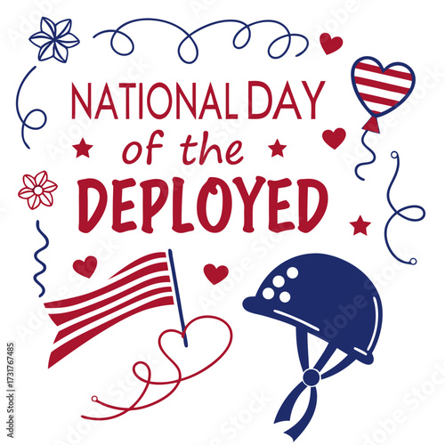 NATIONAL DAY OF THE DEPLOYED vector illustration