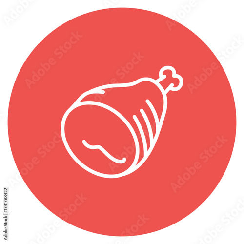 Cooked Ham icon vector image. Can be used for Oktoberfest.
