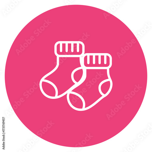 Baby Socks icon vector image. Can be used for Baby Shower.