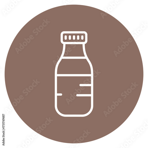 Milk Bottle icon vector image. Can be used for Baby Shower.