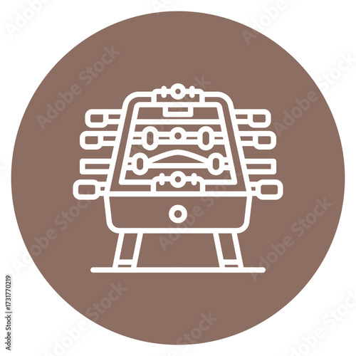 Foosball Table icon vector image. Can be used for Bowling.