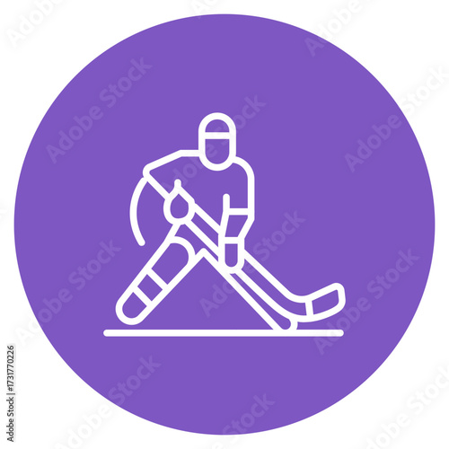 Hockey icon vector image. Can be used for Bowling.