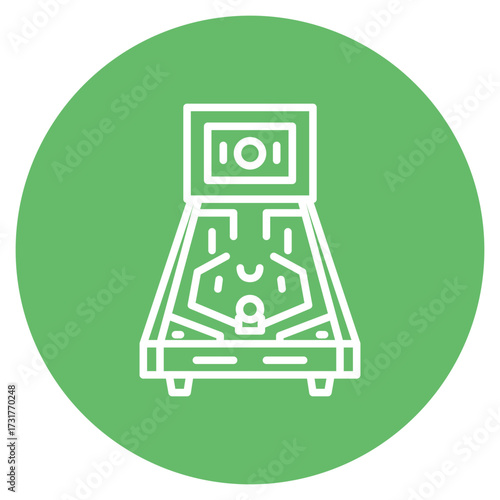 Pinball Games icon vector image. Can be used for Bowling.