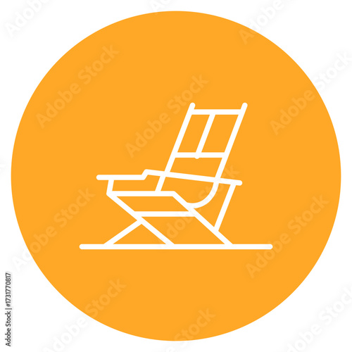 Beach Chair icon vector image. Can be used for Beach Resort.
