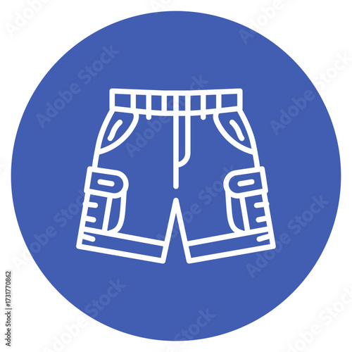 Cargo Shorts icon vector image. Can be used for Beach Resort.