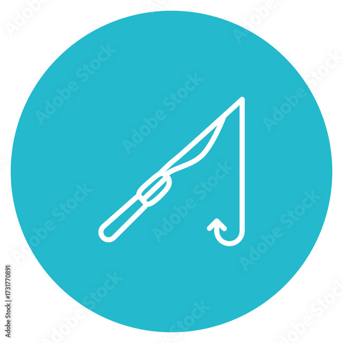 Fishing icon vector image. Can be used for Beach Resort.