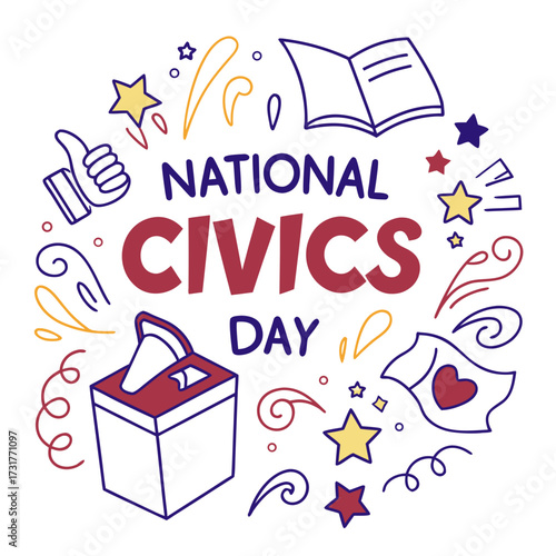 NATIONAL CIVICS DAY vector illustration