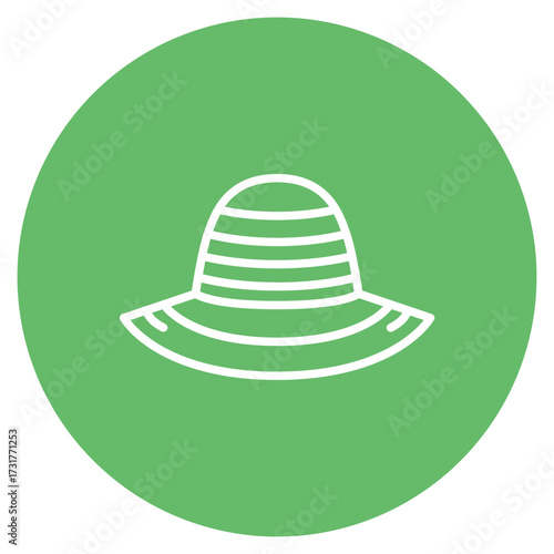 Sun Hat icon vector image. Can be used for Beach Resort.
