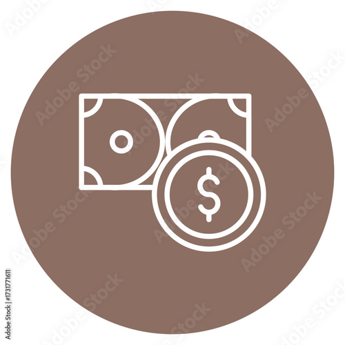 Money icon vector image. Can be used for Luxury.