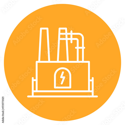 Electric Arc Furnace icon vector image. Can be used for Mettalurgy.