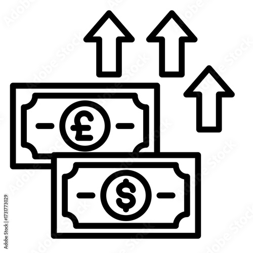 Money Growth  Icon Set Multiple Style Collection